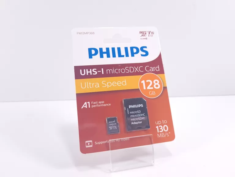 PHILIPS KARTA PAMIĘCI UHS-I MICROSDXC ULTRA SPEED 128GB 130MB/S #ZAPAKOWAN