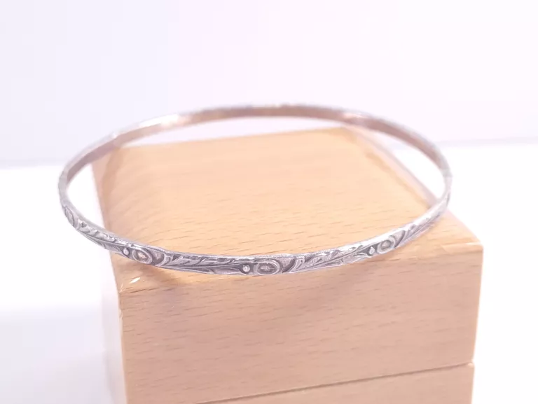 SZTYWNA SREBRNA BRANSOLETKA WARMET 8,4G 66MM