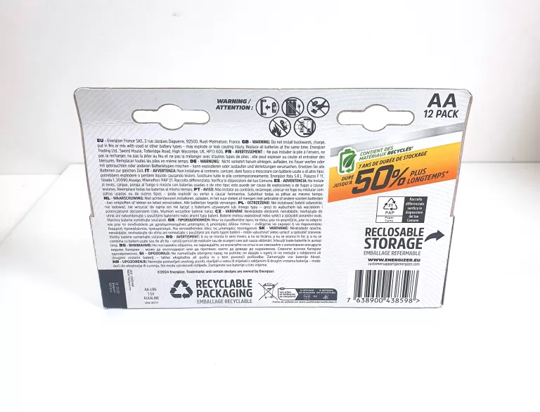 BATERIA ALKALICZNA ENERGIZER AA (R6) 12 SZT