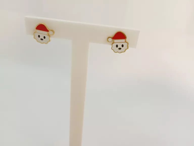 KOLCZYKI STALOWE SZTYFTY MISIE MIKOŁAJE