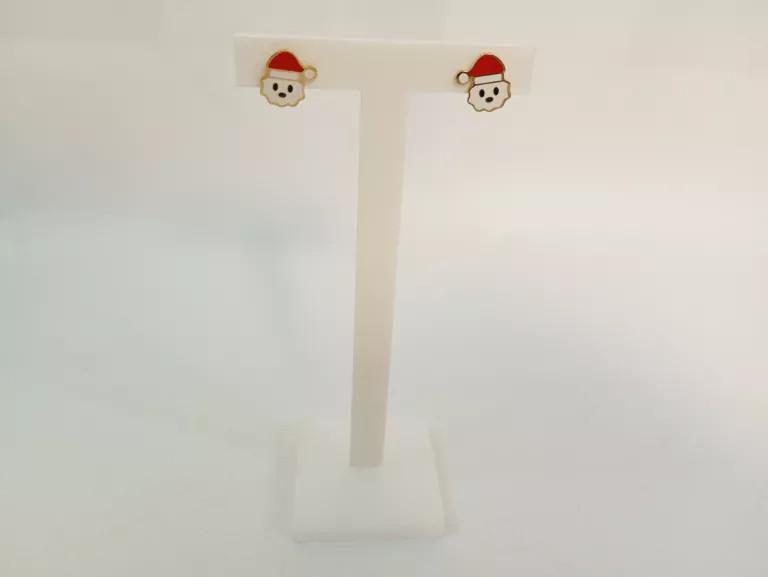 KOLCZYKI STALOWE SZTYFTY MISIE MIKOŁAJE