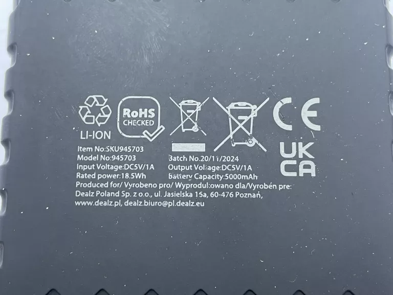 POWERBANK SOLARNY 945703 5000MAH