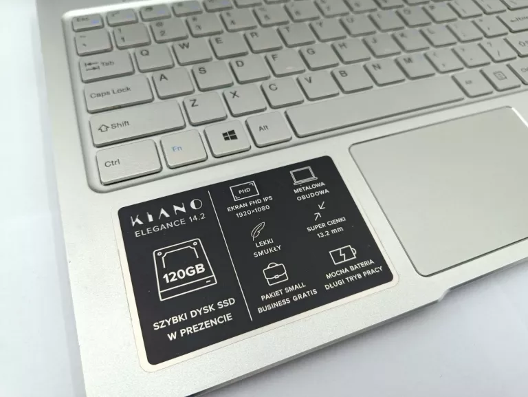 LAPTOP KIANO ELEGANCE 14.2 INTEL N3350 4GB/120GB SSD W10 HD GRAPHICS 500