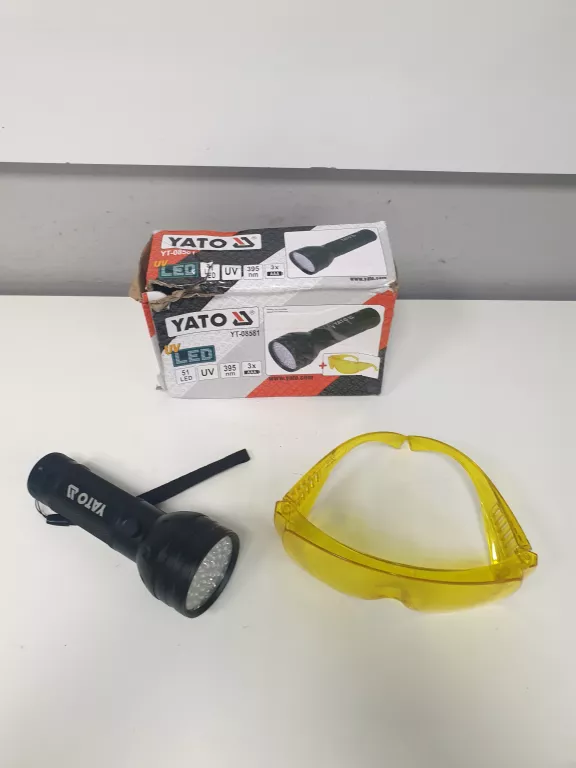 ZESTAW LATARKA UV 51 LED I OKULARY YATO YT-08581