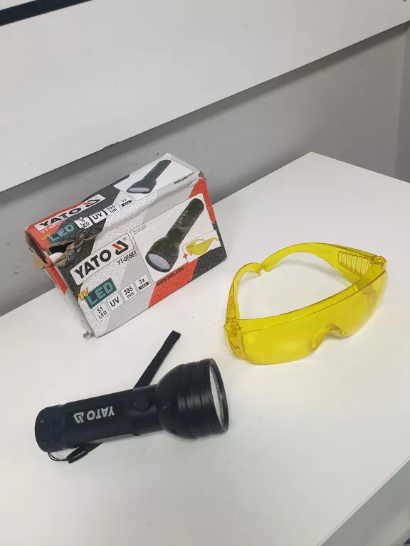 ZESTAW LATARKA UV 51 LED I OKULARY YATO YT-08581