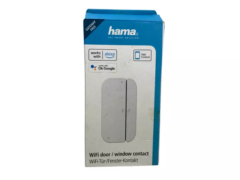 HAMA WIFI CZUJNIK DRZWI/OKIEN BIAŁY Z ALARMEM NA TELEFON, APP, BATERIE