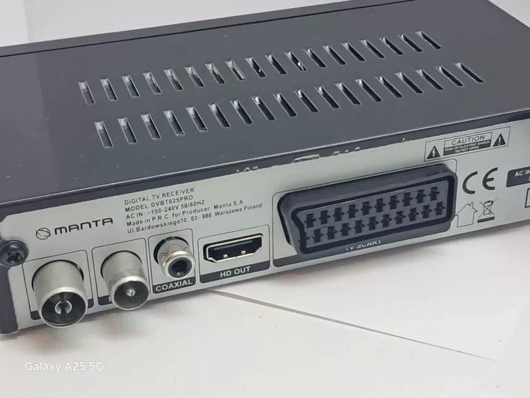 MANTA TUNER DVBT025PRO DEKODER DVB-T2 PUD