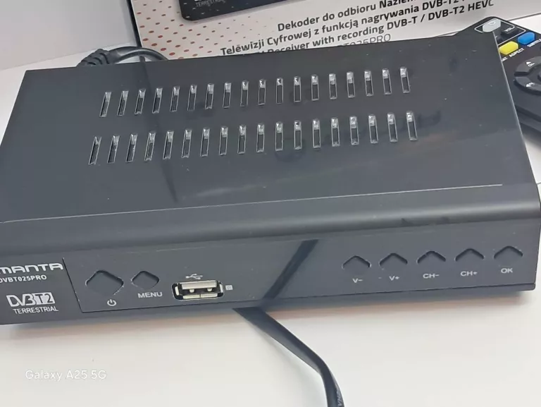 MANTA TUNER DVBT025PRO DEKODER DVB-T2 PUD