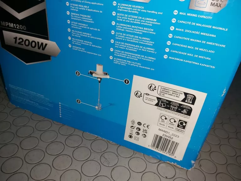 MIESZADŁO MACALLISTER MPM1200 1200W W KARTONIE