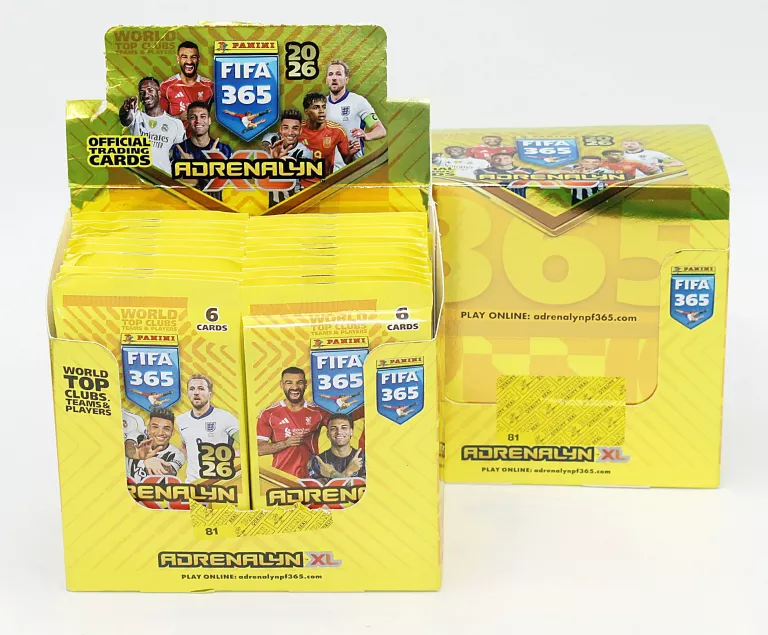 KARTY PIŁKARSKIE PANINI FIFA 365 ADRENALYN 2026 BOX 50 SASZETEK