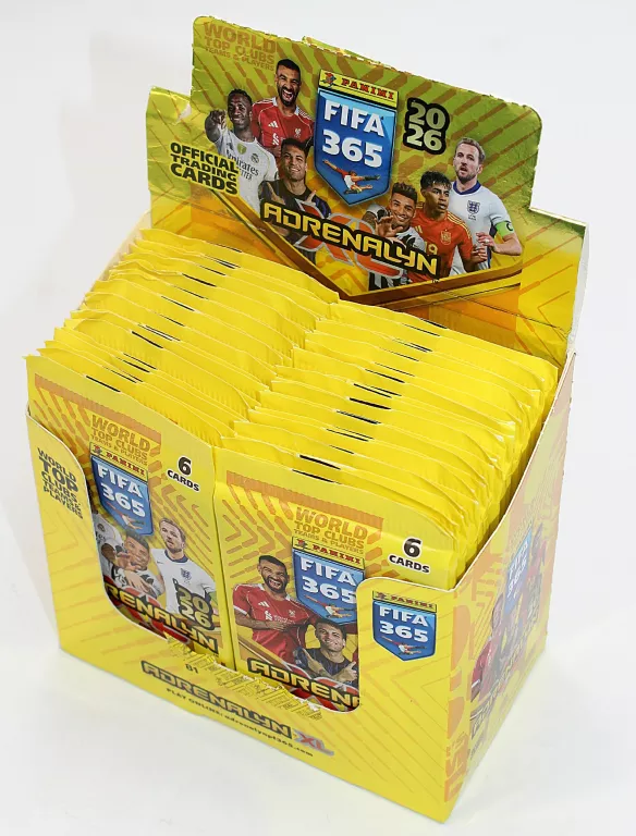 KARTY PIŁKARSKIE PANINI FIFA 365 ADRENALYN 2026 BOX 50 SASZETEK