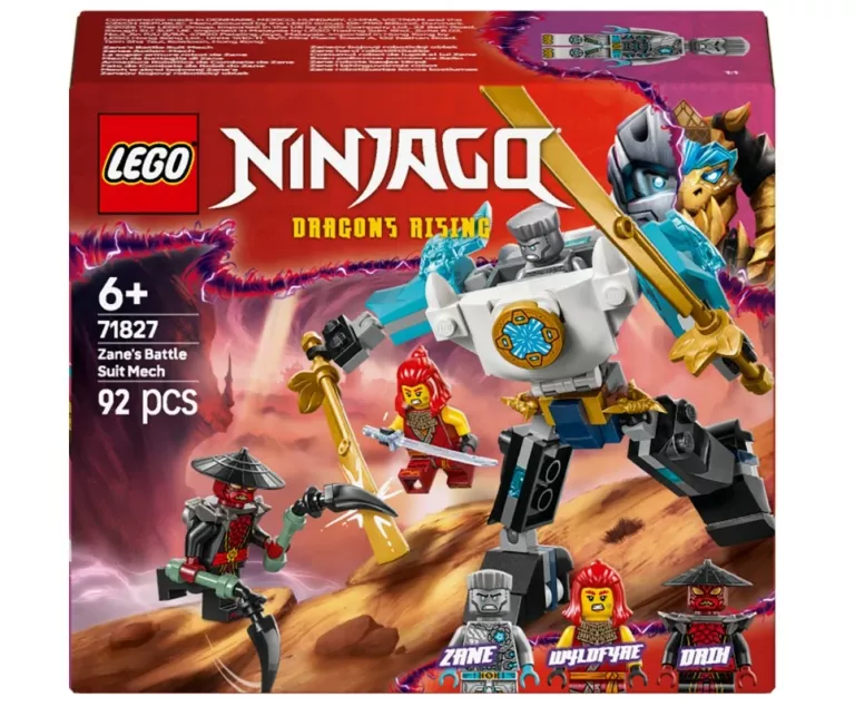 LEGO NINJAGO MECH W ZBROI BOJOWEJ ZANE 71827 KLOCKI ZESTAW FIGURKI NINJA