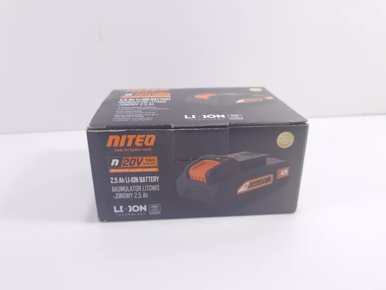 AKUMULATOR LI-ION NITEO TOOLS 20 V 2,5 AH #STAN FABRYCZNY