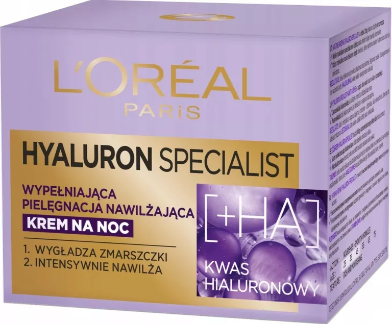 LOREAL HYALURON SPECIALIST KREM DO TWARZY NA NOC Z KWASEM HIALURONOWYM