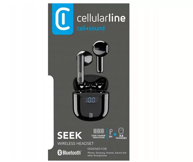SŁUCHAWKI DOUSZNE CELLULARLINE SEEK CZARNY