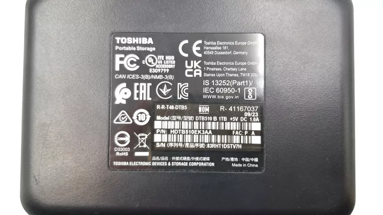 DYSK TOSHIBA CANVIO BASICS 1TB CZARNY