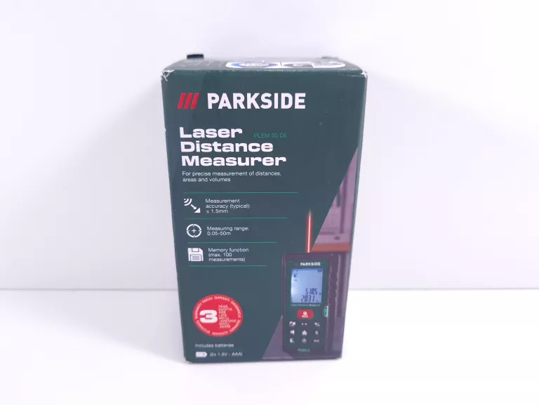 DALMIERZ LASEROWY LCD PARKSIDE PLEM 50 D5 31-60M #ZAPAKOWANY