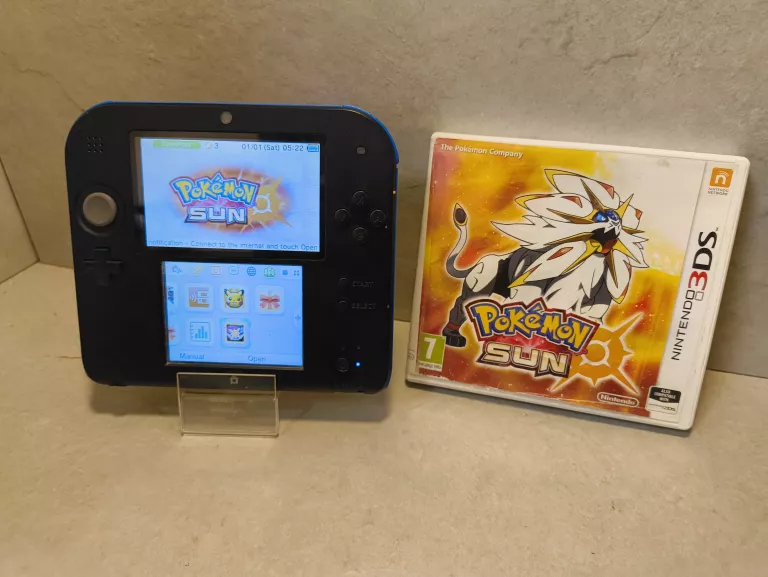 KONSOLA NINTENDO 2DS + ZASILACZ, GRA POKEMON SUN