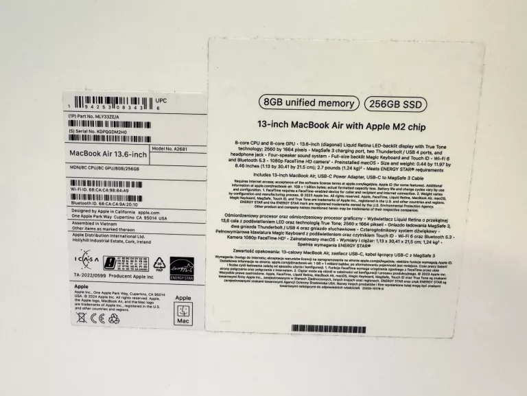 LAPTOP MACBOOK AIR M2