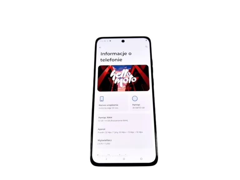 SMARTFON MOTOROLA EDGE 50 NEO 5G 12/512GB 6.4" 120HZ STALOWY SUPER STAN!