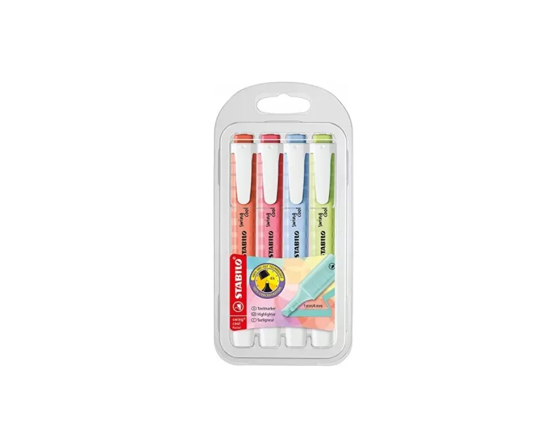 ZAKREŚLACZ STABILO SWING COOL PASTEL 4 X KOLORY PASTELOWE