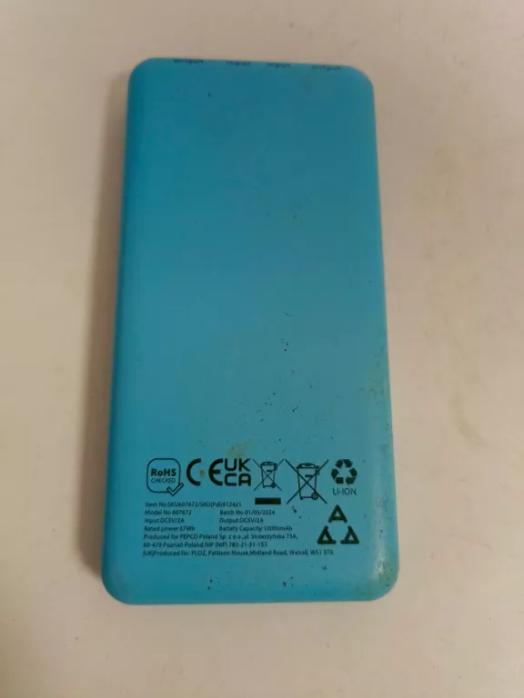 POWERBANK 10000MAH NIEBIESKI