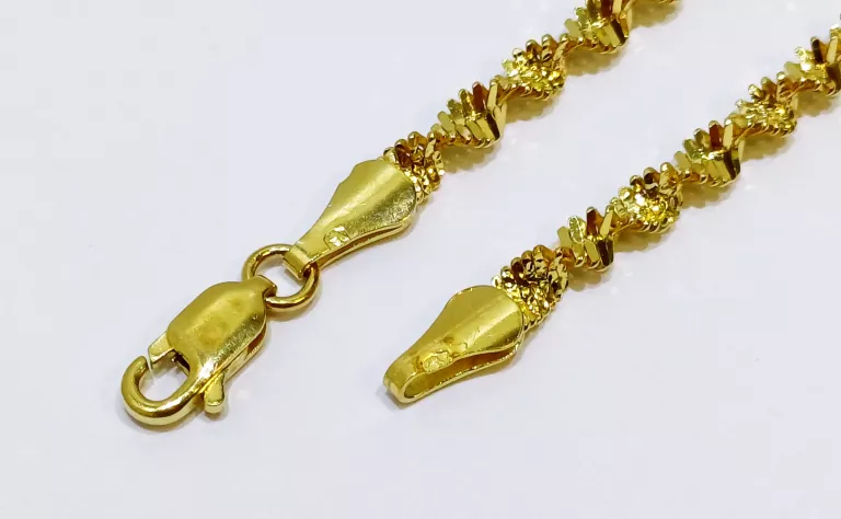 ZŁOTA BRANSOLETKA SPLOT SINGAPUR PR.585 DŁ.19,5CM