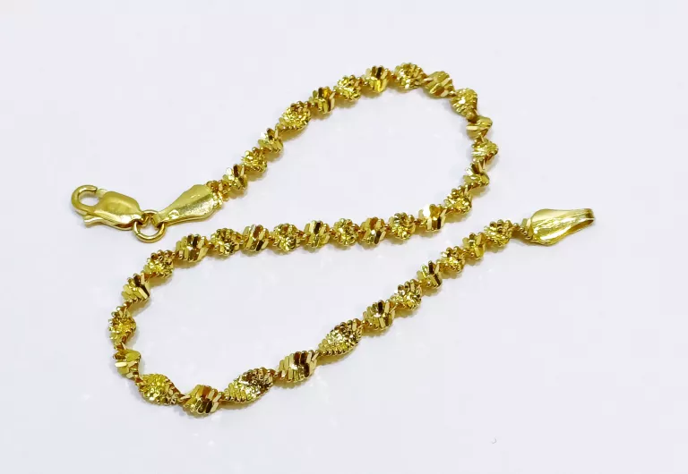 ZŁOTA BRANSOLETKA SPLOT SINGAPUR PR.585 DŁ.19,5CM