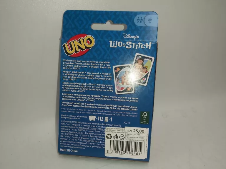 UNO LILO & STITCH GRA KARCIANA