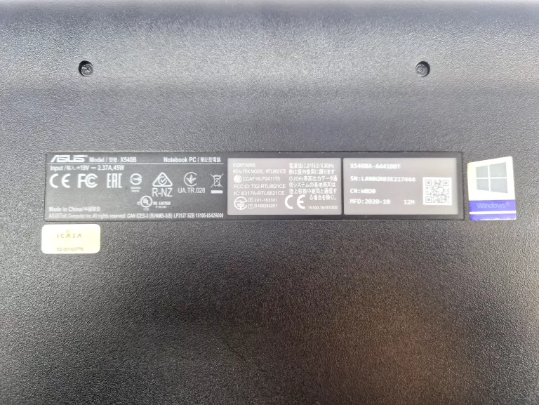 LAPTOP ASUS X540B AMD A4 4 RAM 256 SSD