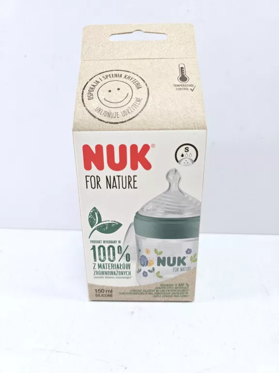 NUK BUTELKA ZE SMOCZKIEM SILIKONOWYM 150 ML S FOR NATURE ZIELONA