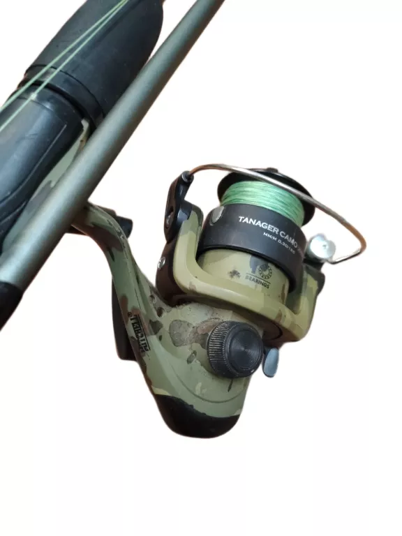 WEDKA MITCHELL TANGER CAMO +KOŁOWROTEK TANAGER CAMO 2000FD