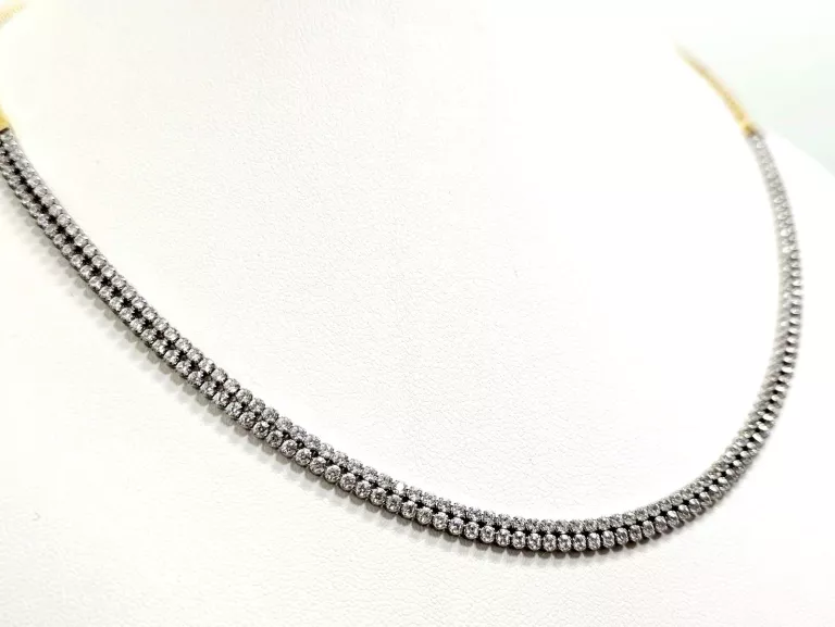 ZŁOTY ŁAŃCUSZEK CYRKONIA 585 11,26G DŁ:45CM