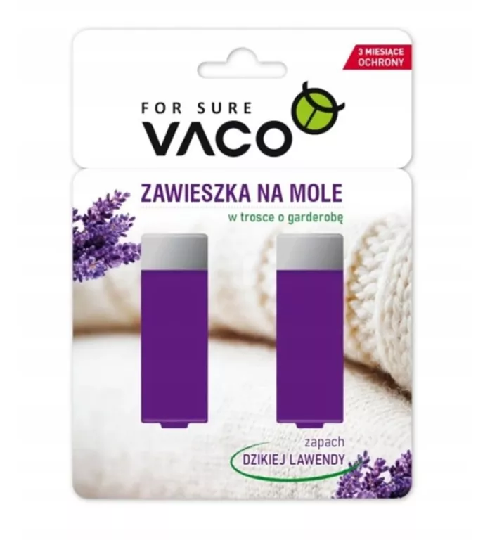 ZAWIESZKA NA MOLE UBRANIOWE ODZIEŻOWE ŻEL LAWENDA VACO