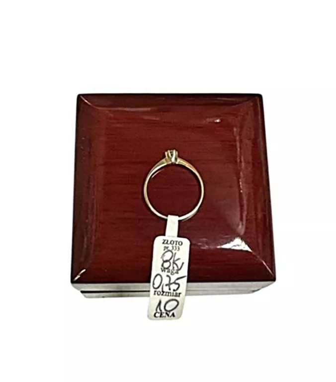 ZŁOTY PIERŚCIONEK 333/0,75 G/ R.10