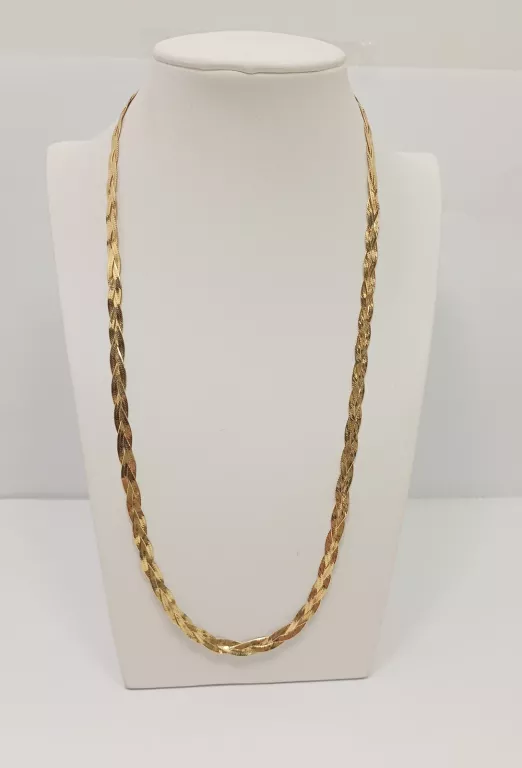 ZŁOTY PLECIONY NASZYJNIK 585/ 9,27 G/ 50CM