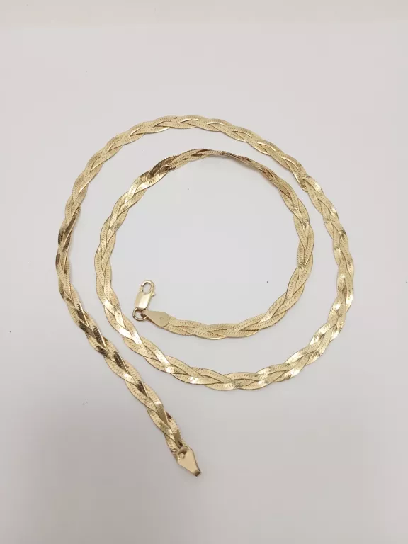 ZŁOTY PLECIONY NASZYJNIK 585/ 9,27 G/ 50CM