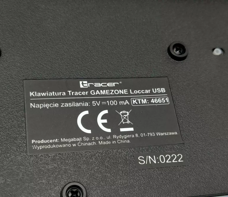 KLAWIATURA TRACER GAMEZONE LOCCAR USB