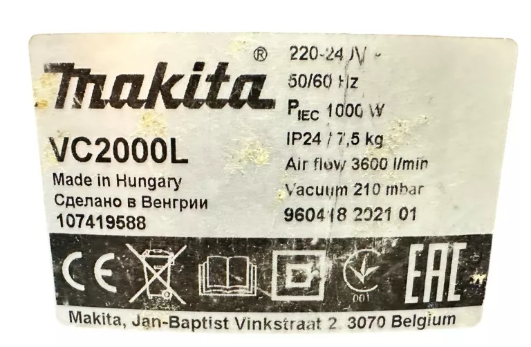 ODKURZACZ MAKITA VC2000L