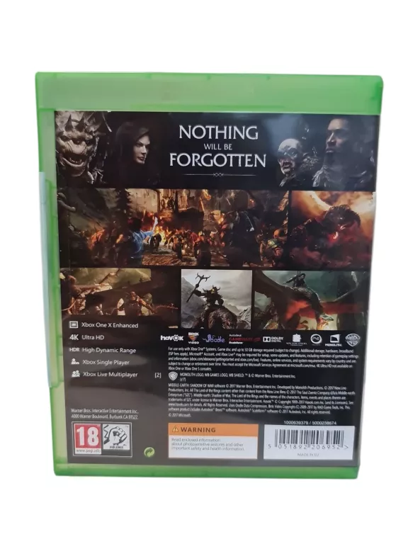 GRA NA XBOX ONE SHADOW OF WAR