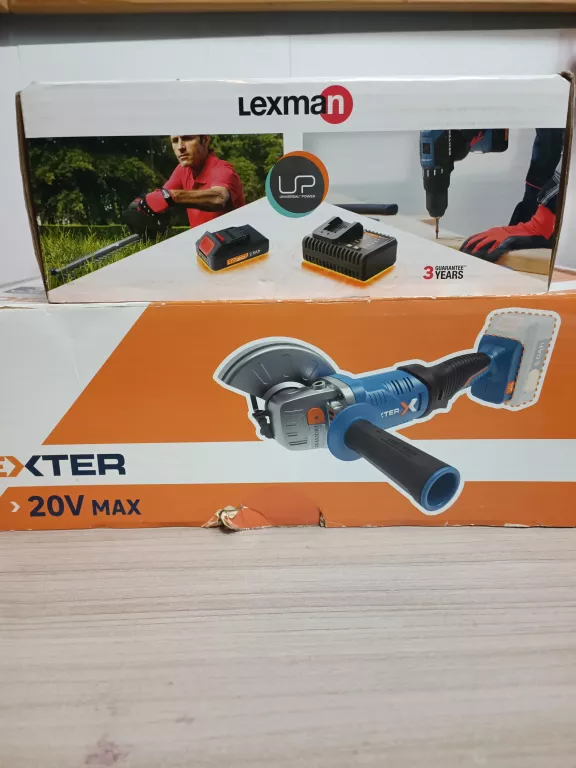 SZLIFIERKA DEXTER 20V AKUMULATOR ŁADOWARKA