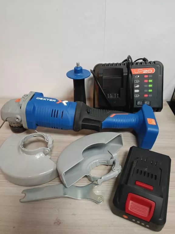 SZLIFIERKA DEXTER 20V AKUMULATOR ŁADOWARKA