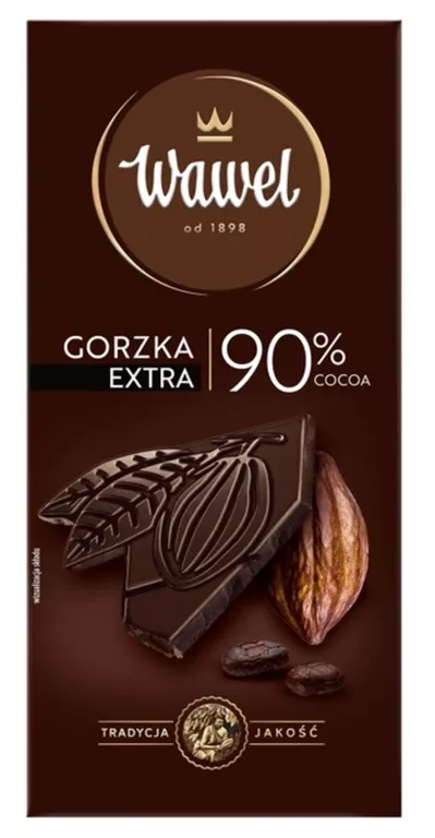 WAWEL CZEKOLADA EXTRA GORZKA 90 % KAKAO 90 G