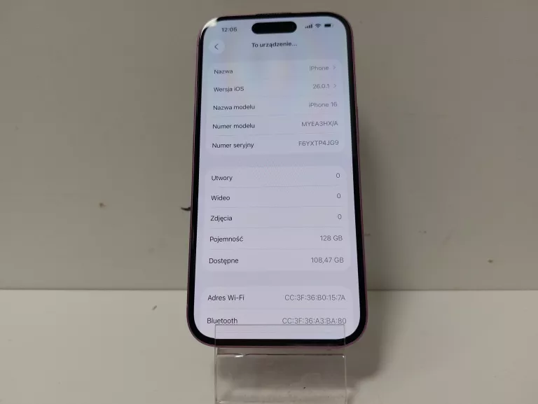 TELEFON IPHONE 16 128GB BAT 100%  POLECAM!