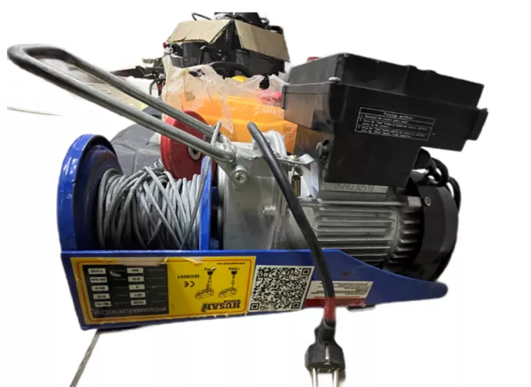 WCIĄGARKA ELEKTRYCZNA 230V WYCIĄGARKA LINOWA BUDOWLANA 300KG ZBLOCZE HUSAR