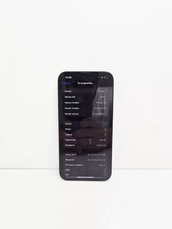 TELEFON TELEFON IPHONE 16E 128GB BAT100%