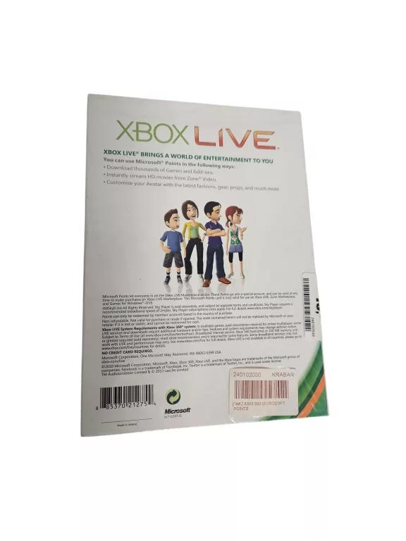 doladowanie-do-xbox360-800-microsoft-points-ean-gtin-885370212754