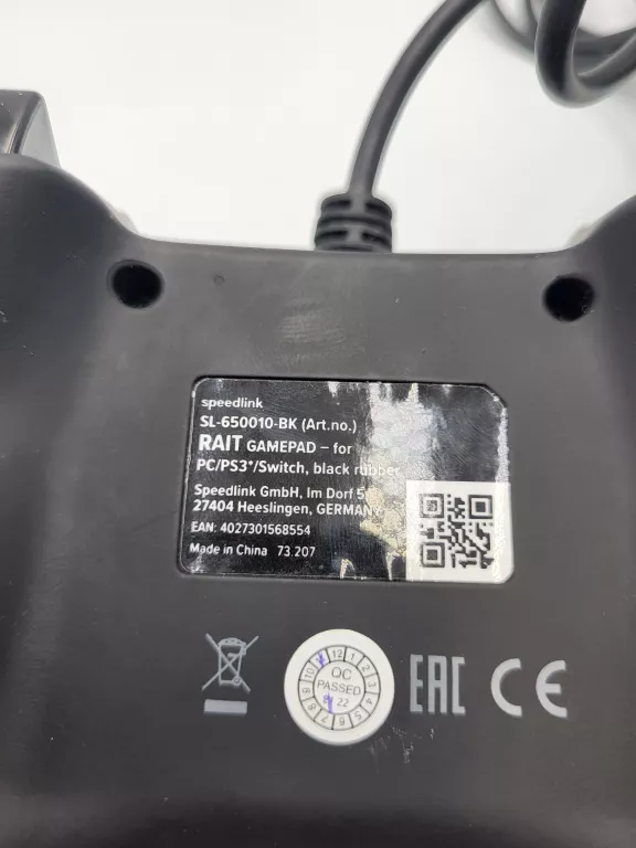 SPEEDLINK RAIT GAMEPAD PAD PRZEWODOWY