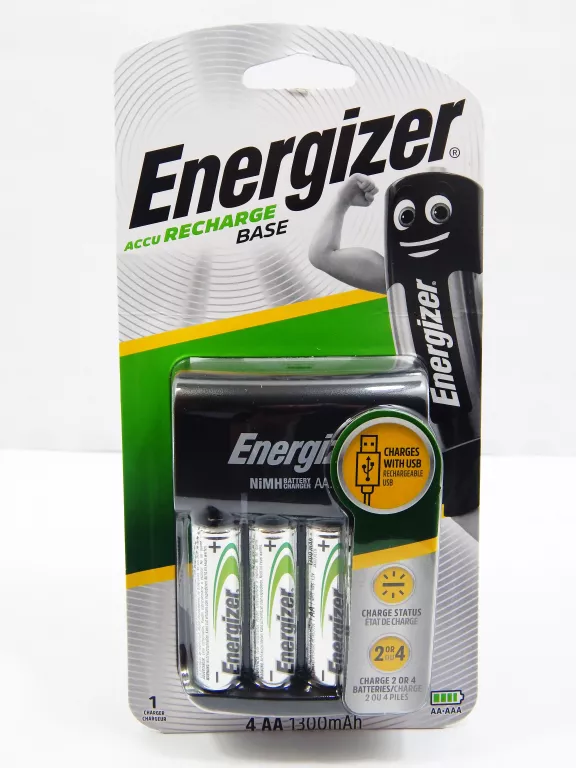 ŁADOWARKA ENERGIZER BASE + 4 AKUMULATORKI AA 1300