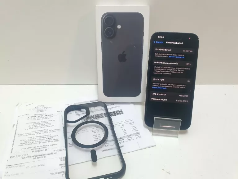IPHONE 16 5G 128GB BAT100% 51 CYKLI GW.